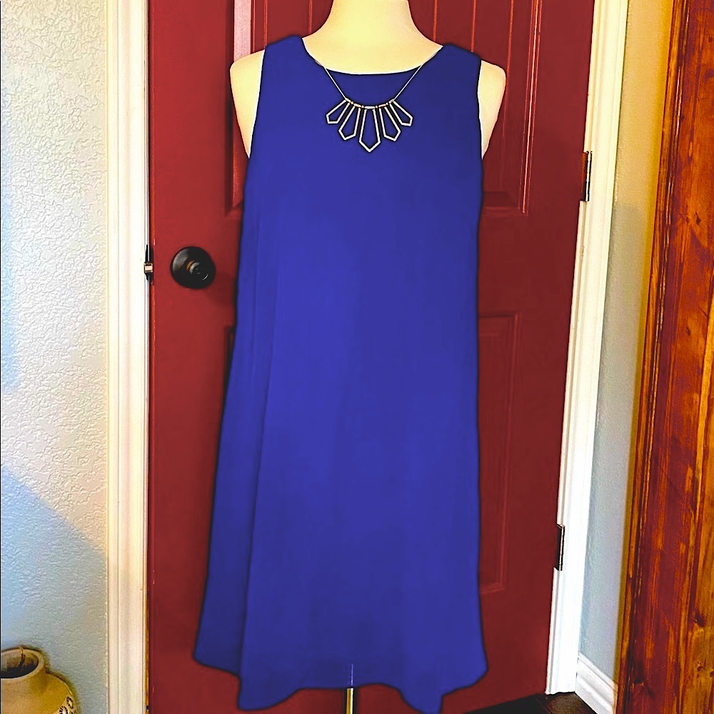 New Women Dress Royal Blue Size 10  Dress Blue New With Tags